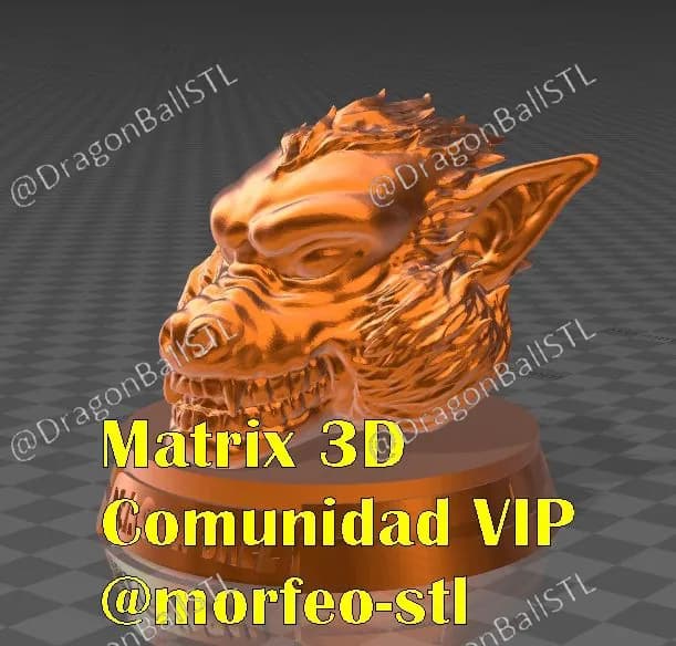 STL - Busto Ozaru Goku render 2