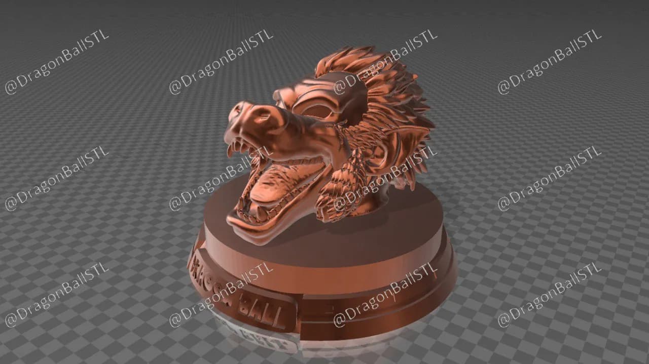 STL - Busto Ozaru Goku 2 render 3