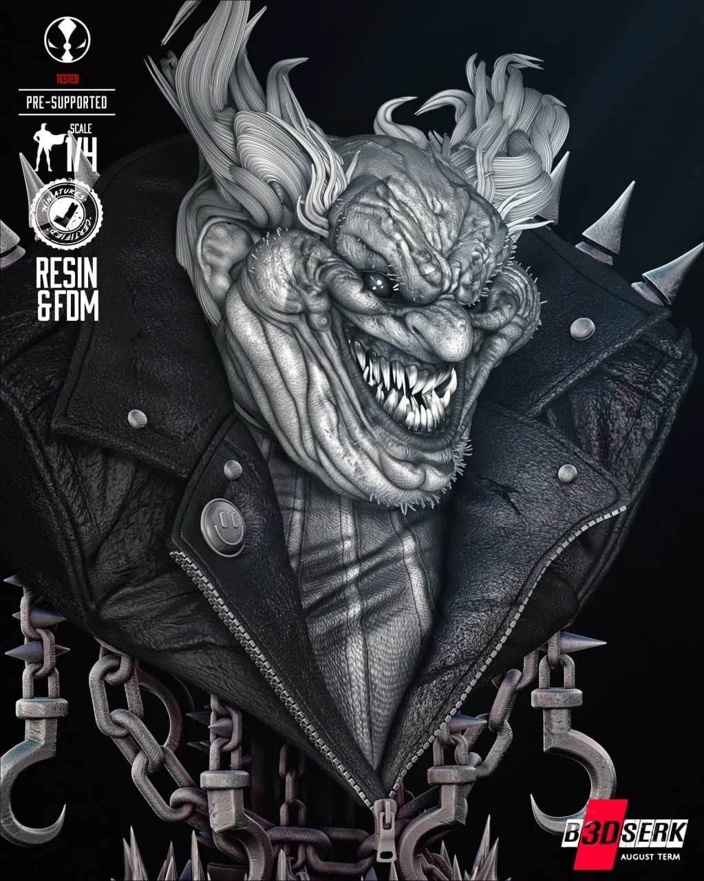 STL - Busto Violator Clown de B3DSERK render 3