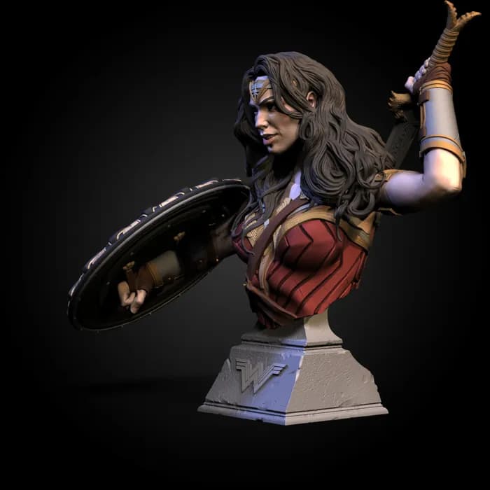 STL - Busto Wonder Woman render 2