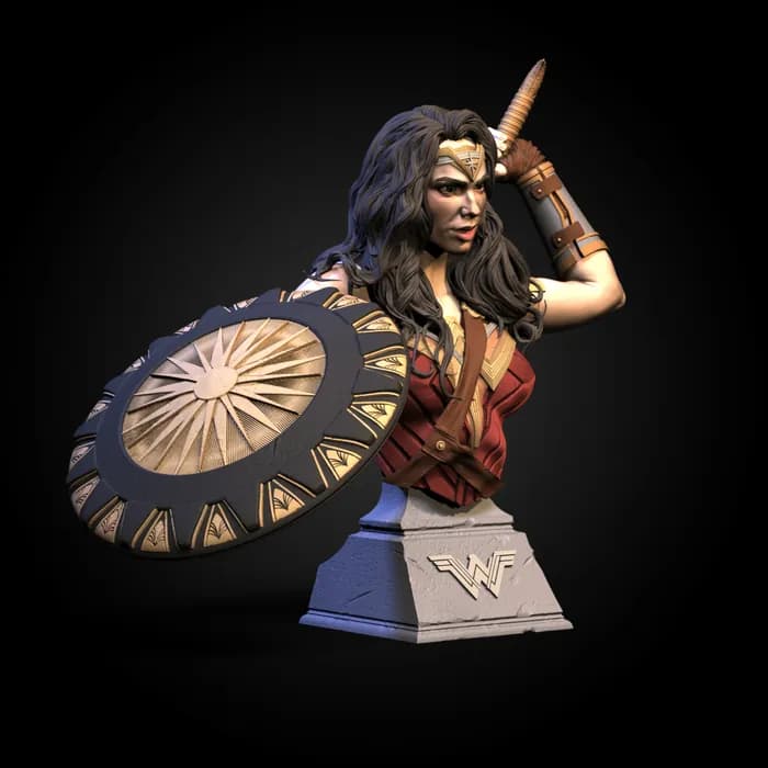 STL - Busto Wonder Woman render 4