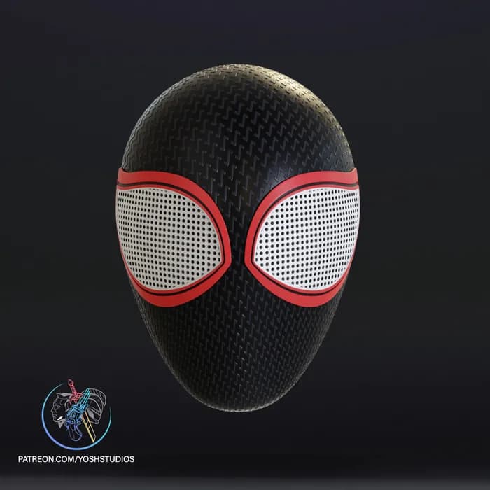 STL - Busto y Máscara de Miles Morales render 2