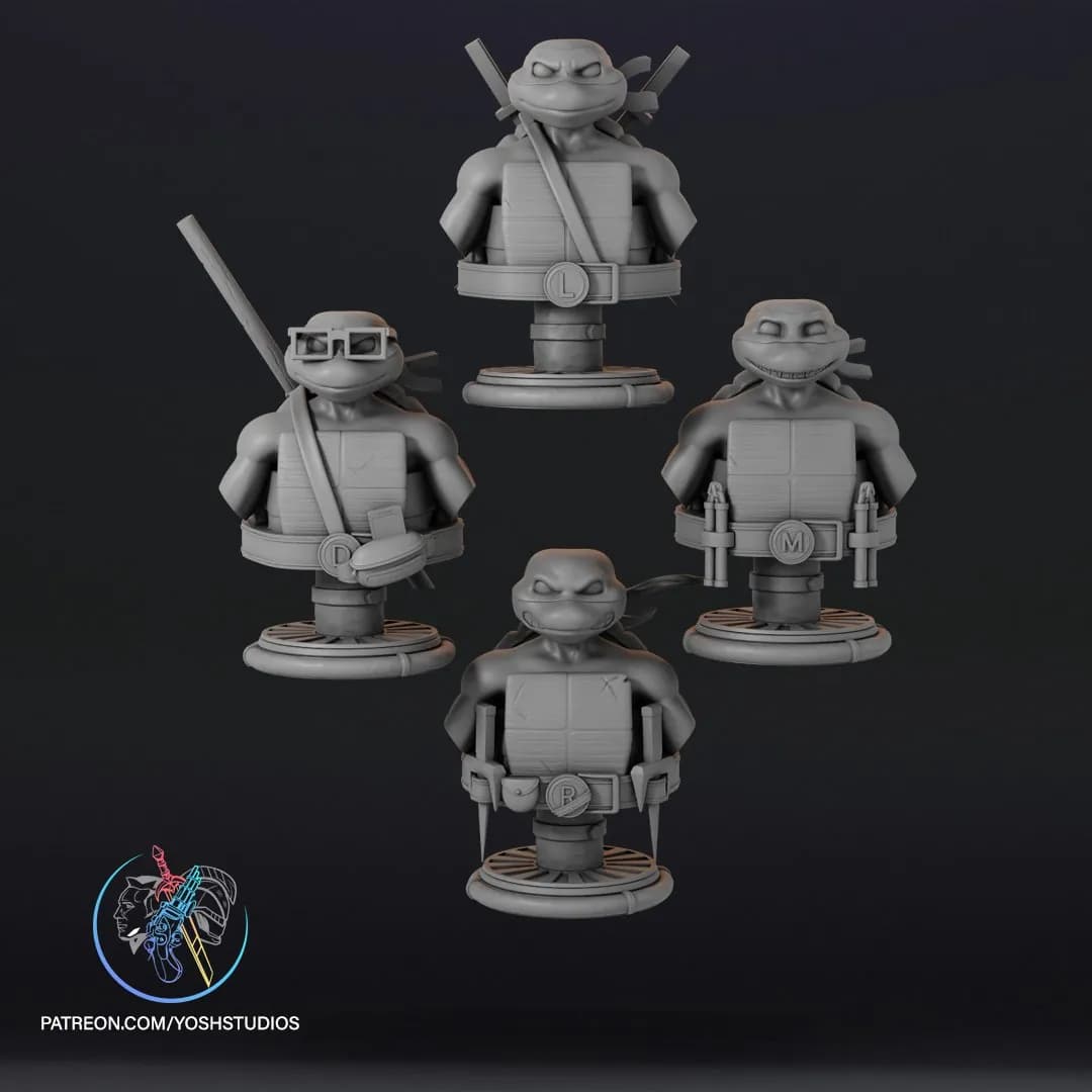 STL - Bustos de las Tortugas Ninja 3