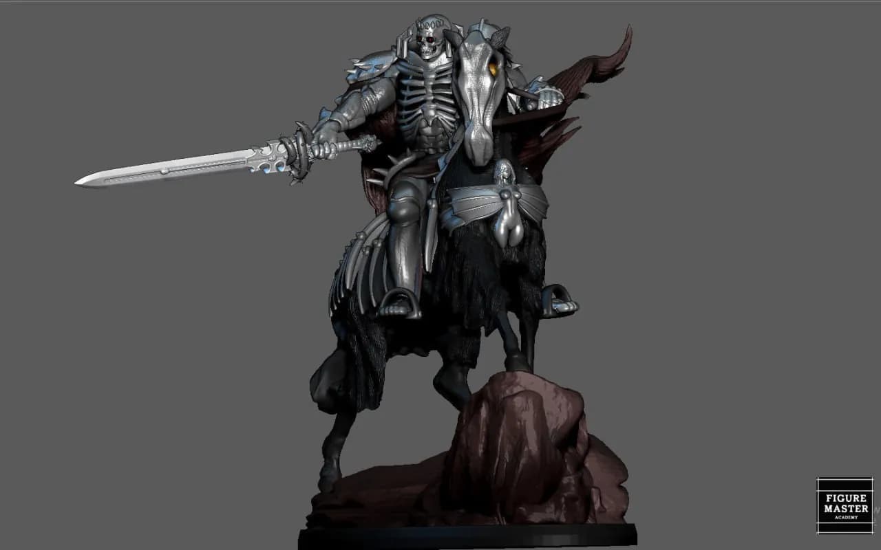 STL - Caballero calavera de Berserk render 2