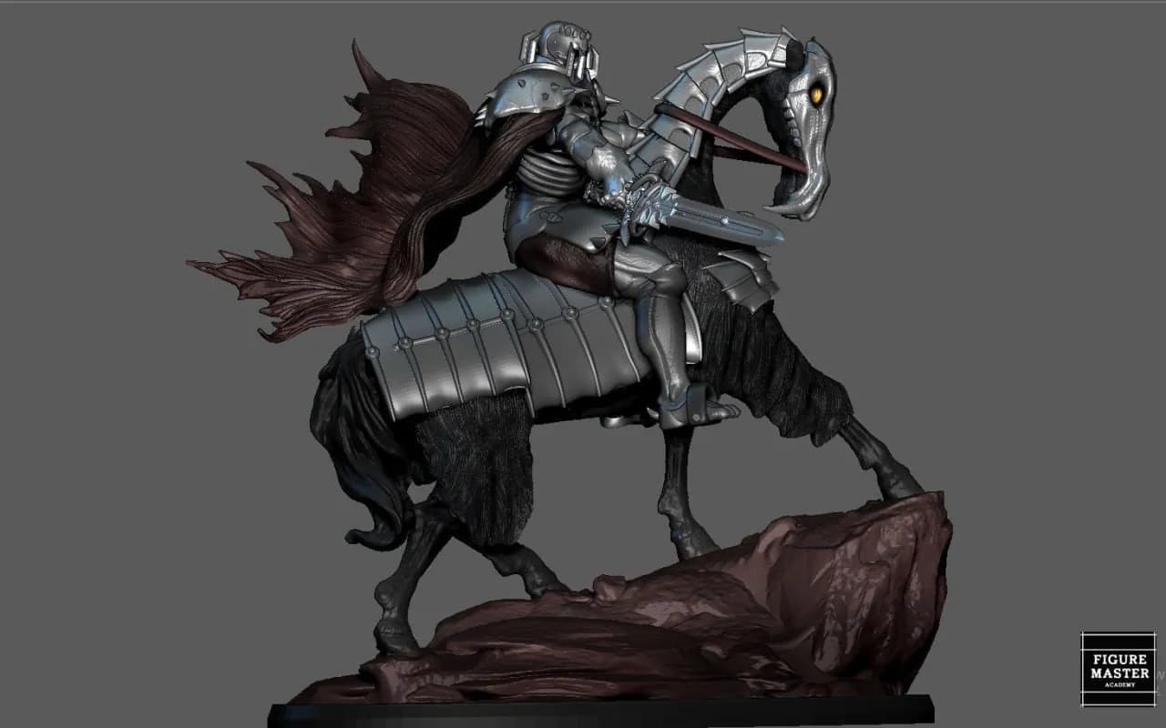 STL - Caballero calavera de Berserk render 3