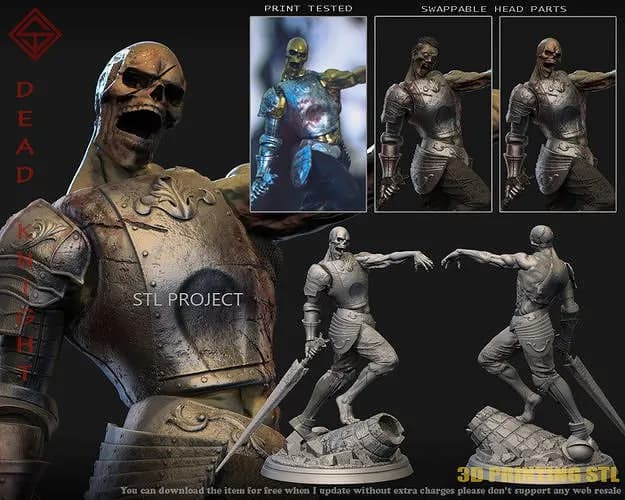 STL - Caballero muerto con armadura