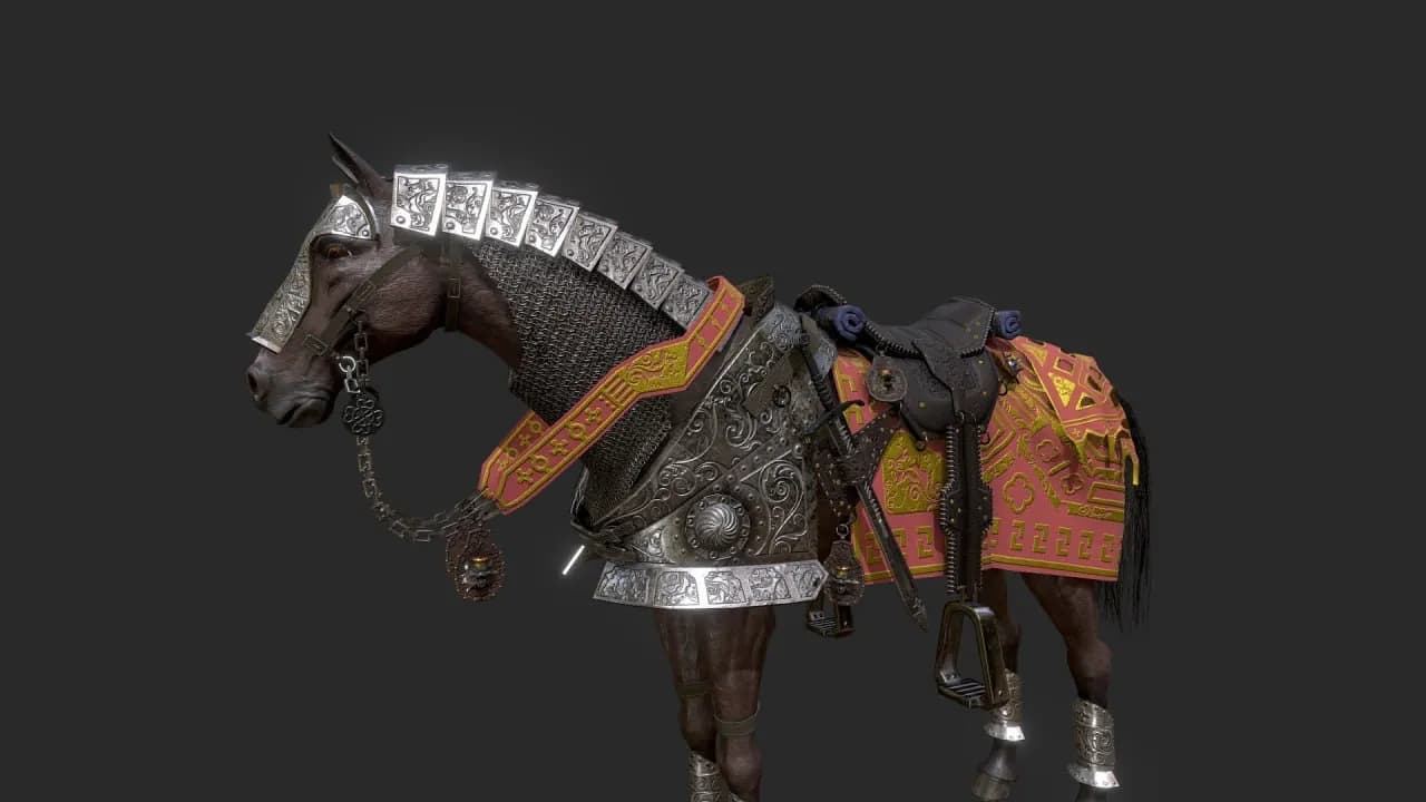 STL - Caballo blindado medieval