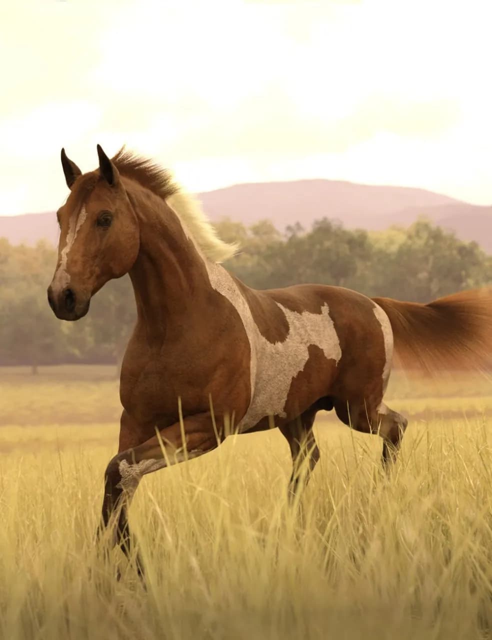 STL - Caballo Pinto Corriendo