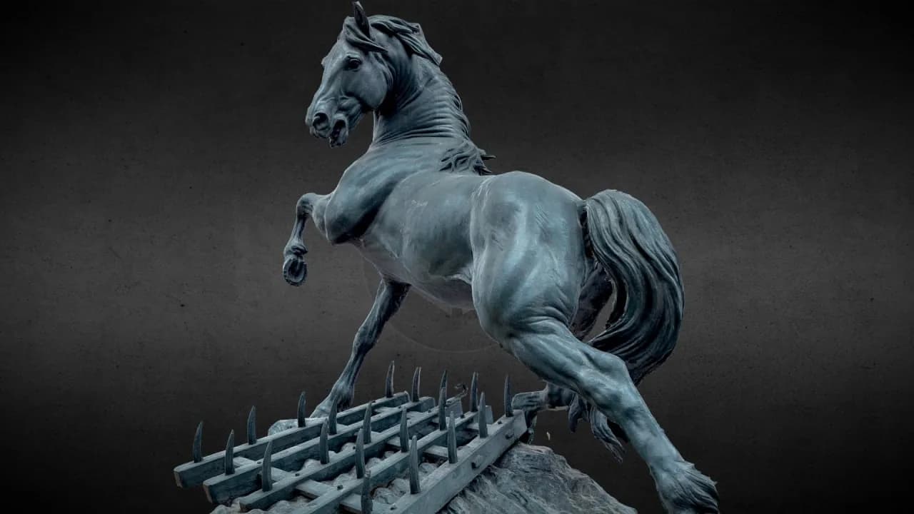 STL - Caballo y rastra