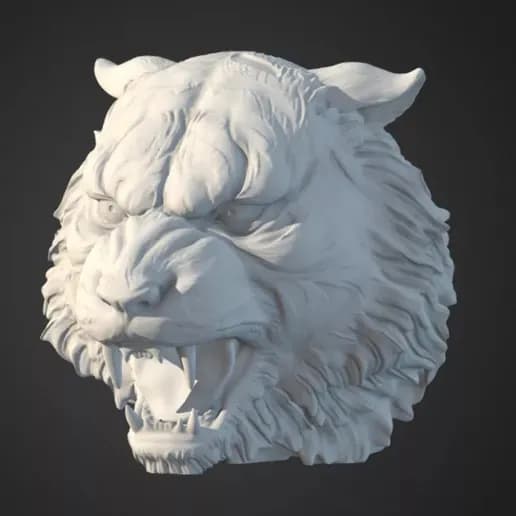 STL - Cabeza de Tigre Furioso