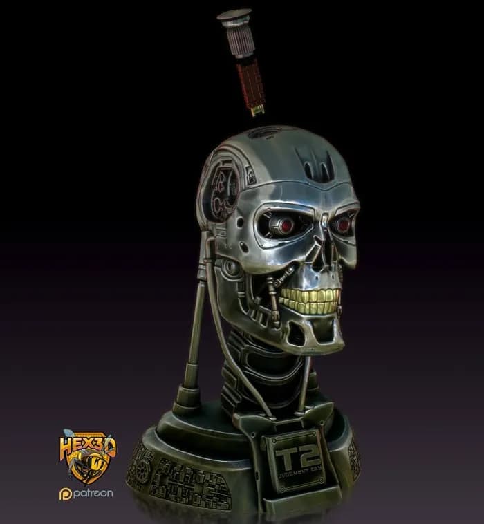 STL - Cabeza T 800 Terminator 2