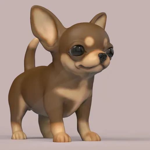 STL - Cachorro Chihuahua Adorable render 2
