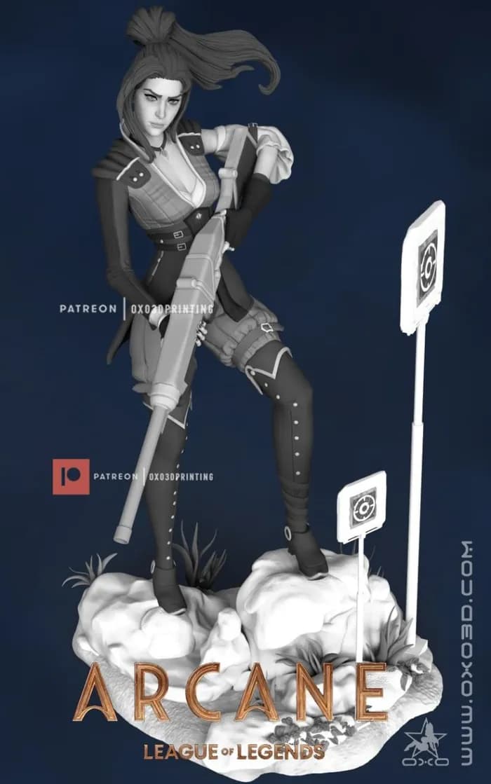 STL - Caitlyn figura Arcane