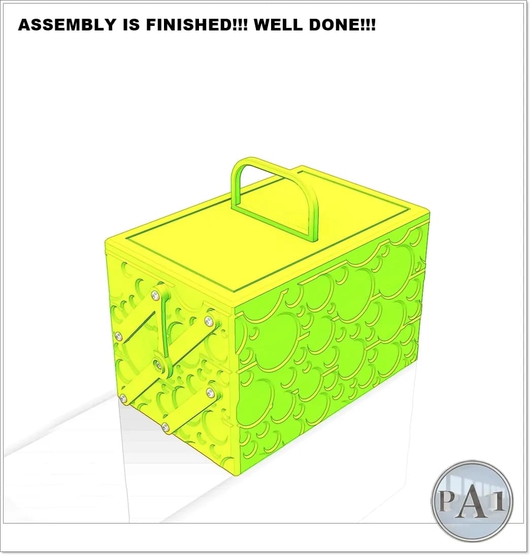 STL - Caja de Herramientas Plegable render 3