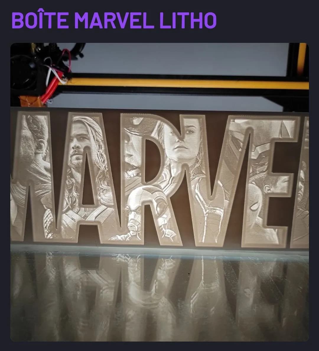 STL - Caja de Litografía "Marvel"