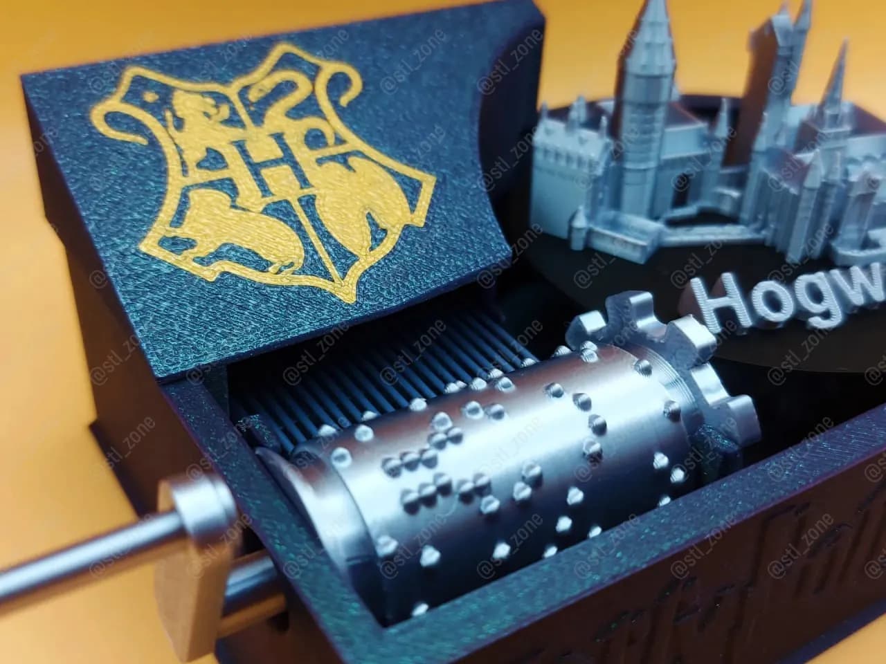 STL - Caja de música de Hogwarts render 2