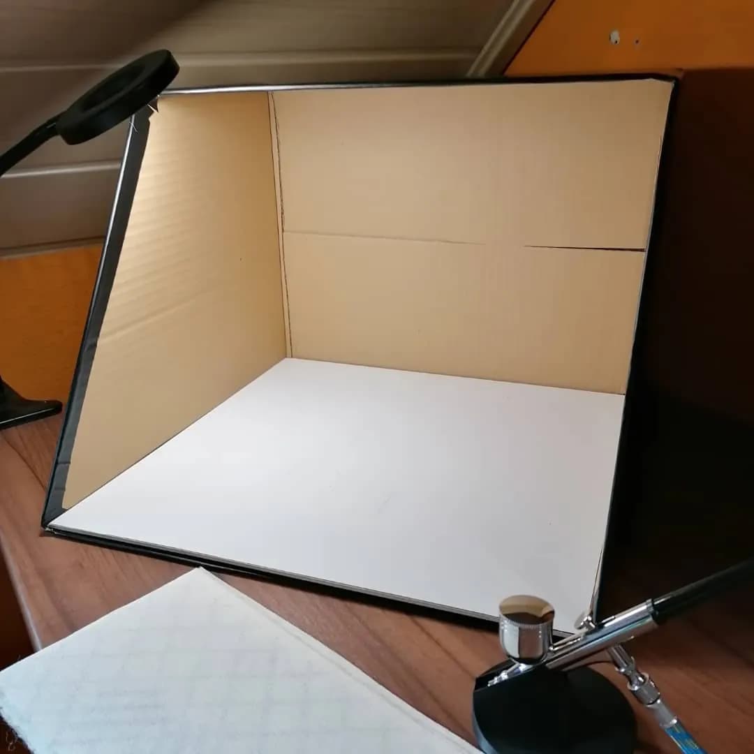 STL - Caja de succión para aerógrafo render 3