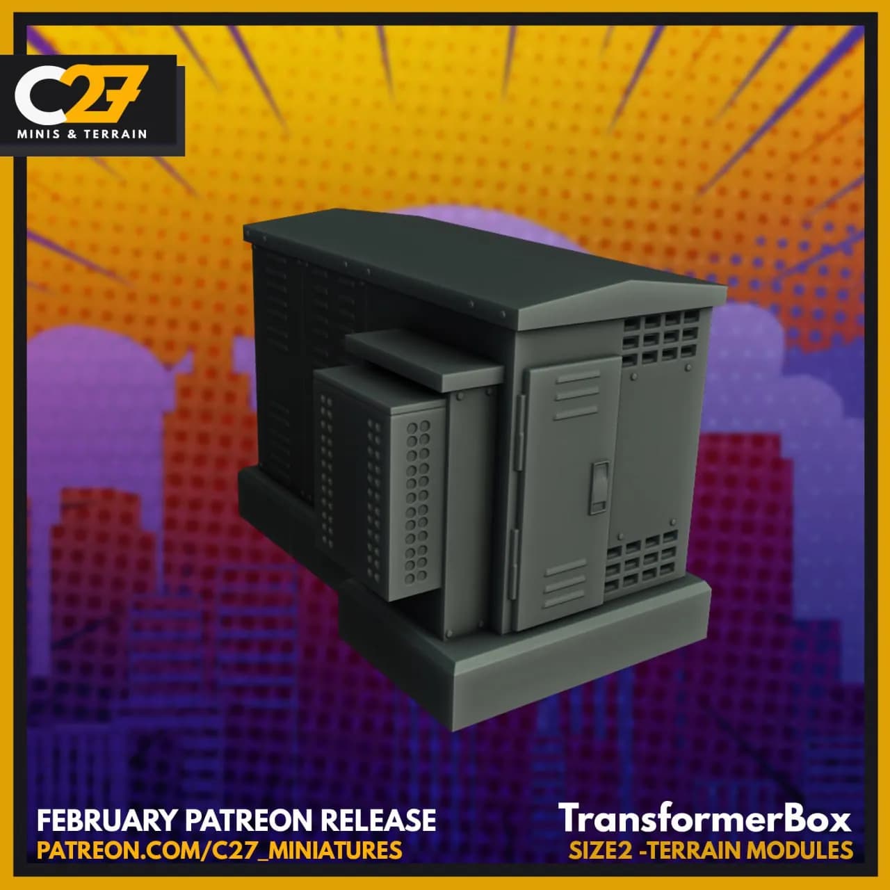 STL - caja de transformador tamaño 2