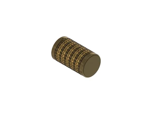 STL - Caja fuerte Da Vinci con 5 letras