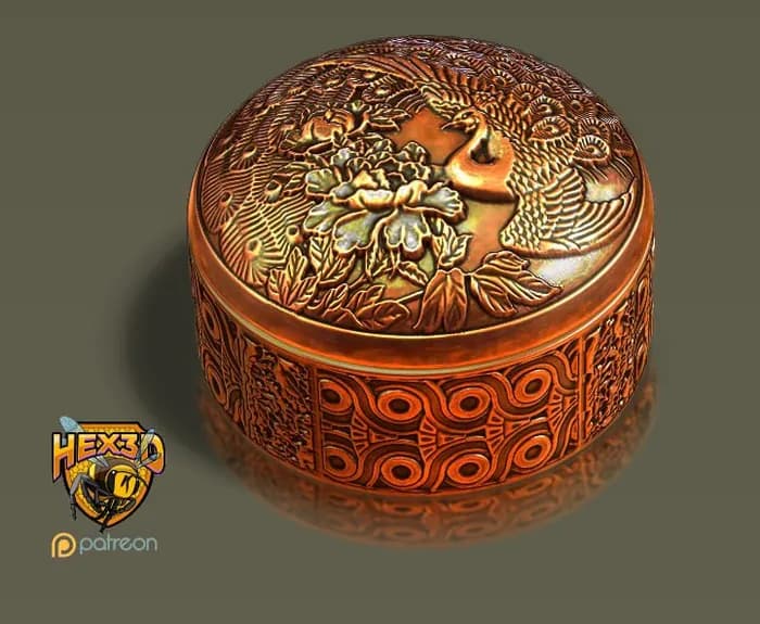 STL - Caja Oriental Tradicional render 2