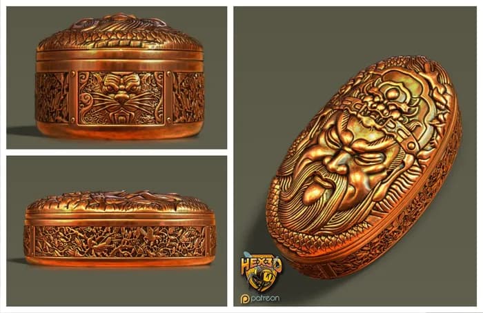 STL - Caja Oriental Tradicional render 3
