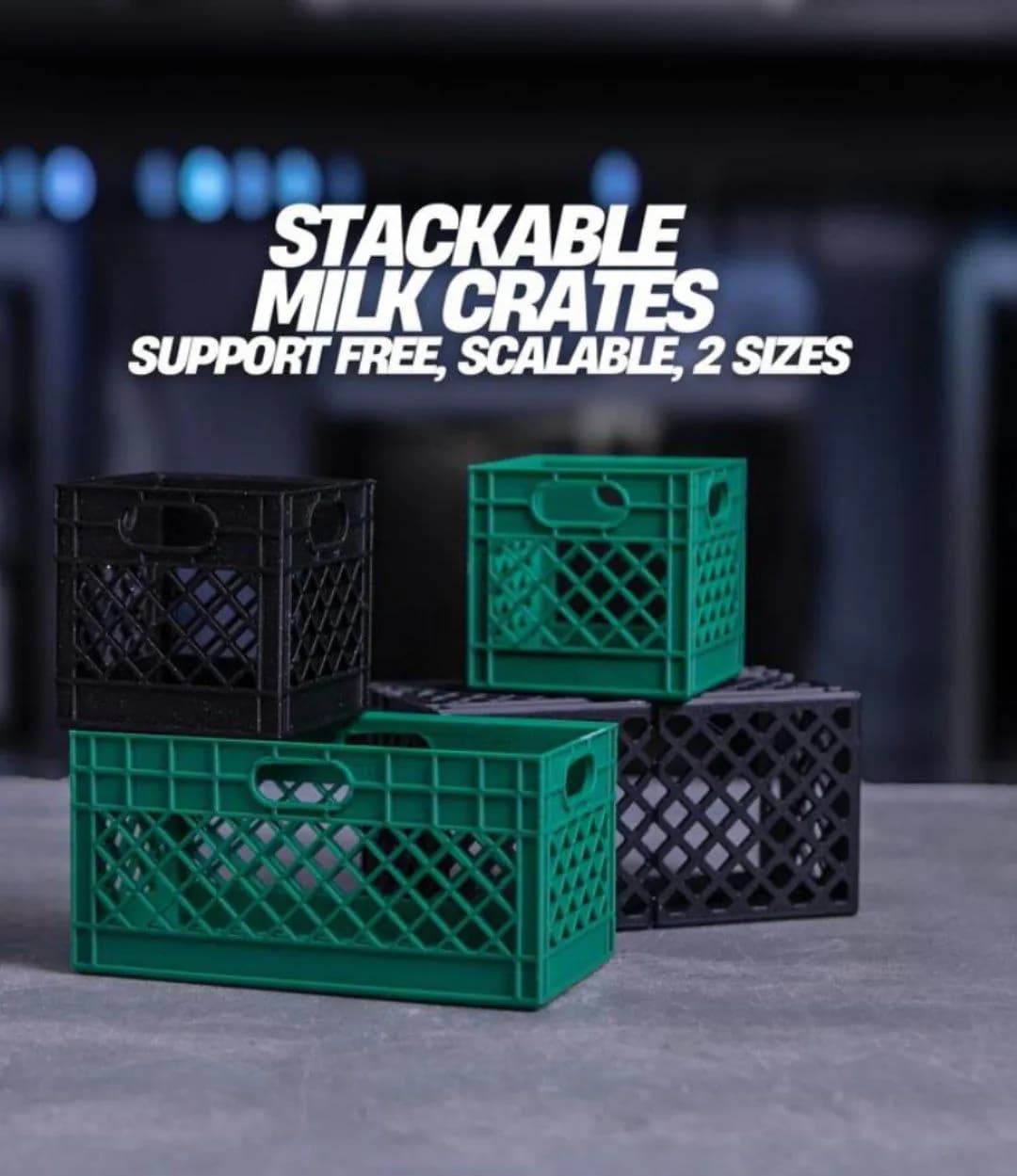 STL - Cajas de leche apilables