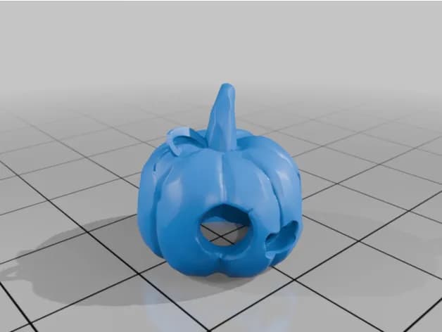 STL - Calabaza de Halloween iluminada render 5