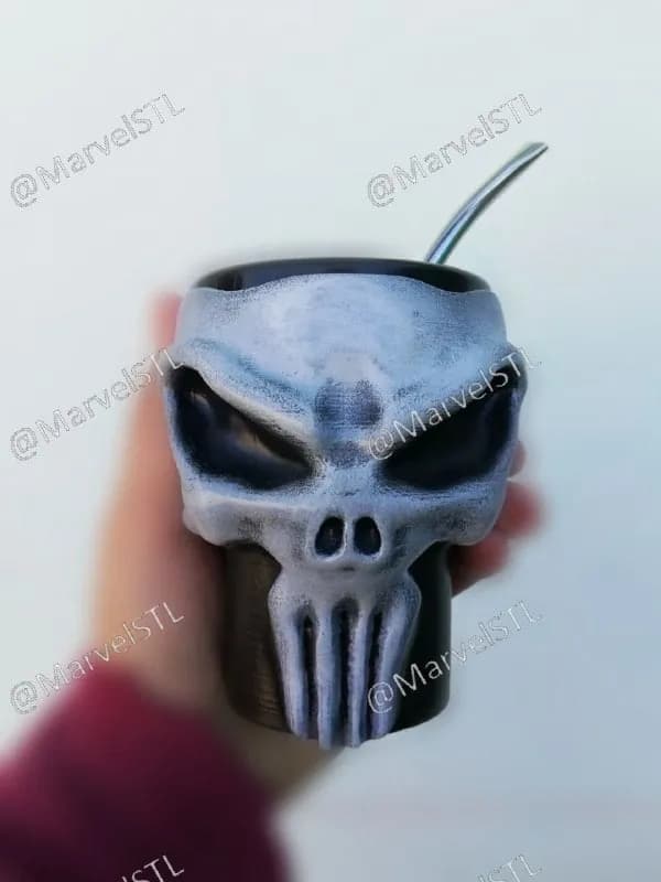 STL - Calabaza Punisher Estilo Calavera