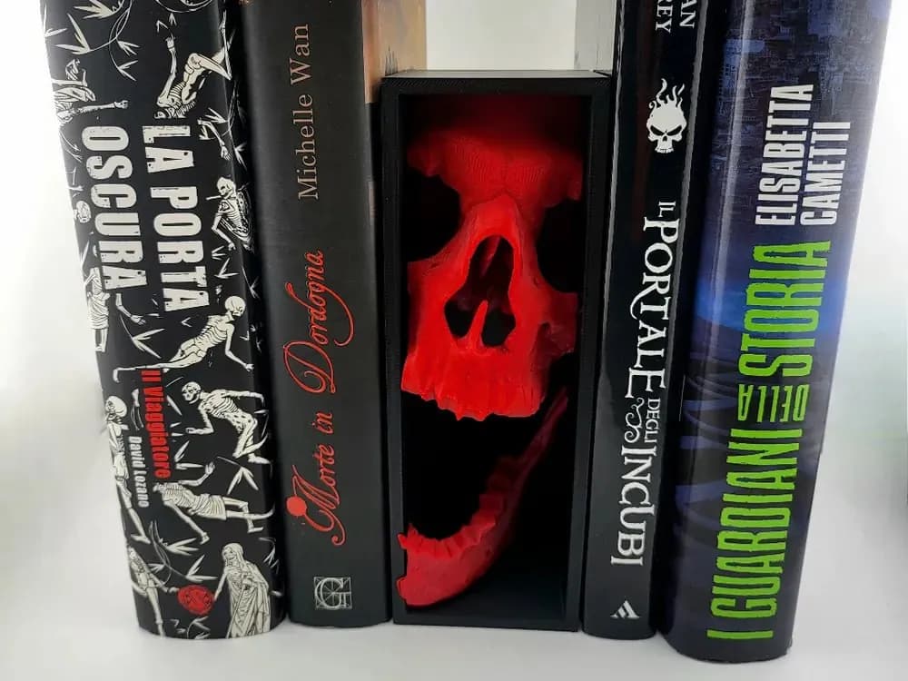 STL - Calavera roja decorativa