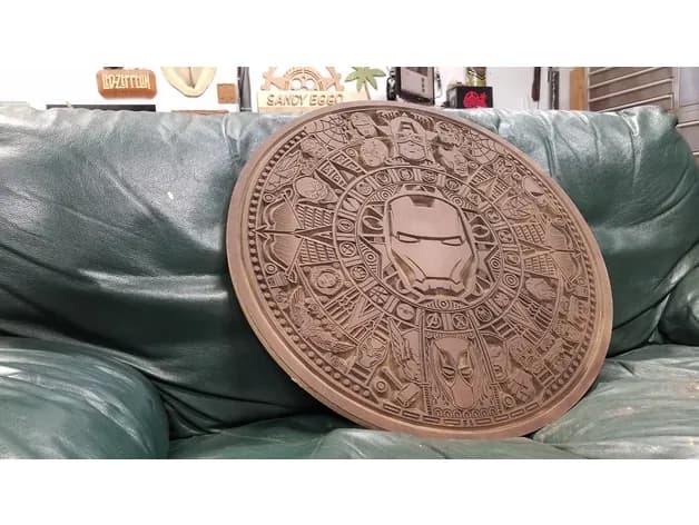 STL - Calendario Marvel en bajo relieve