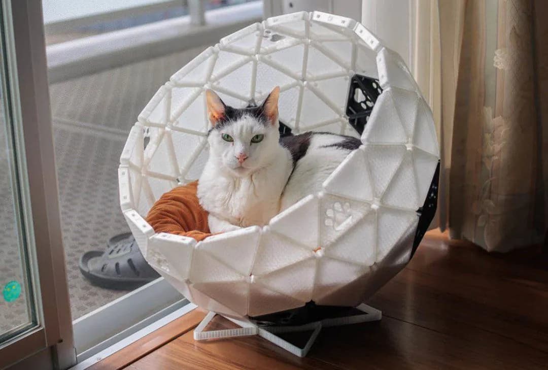 STL - Cama para Gato Geodésica