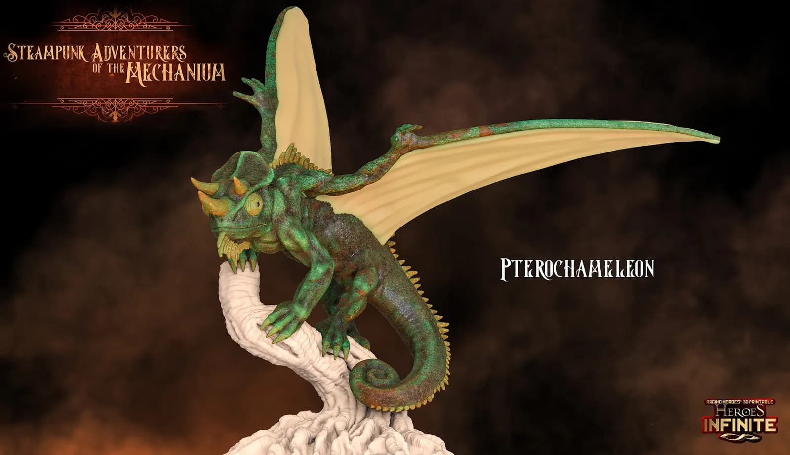 STL - Camaleón Pterodáctilo Steampunk