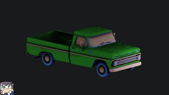 STL - Camioneta Clásica Verde