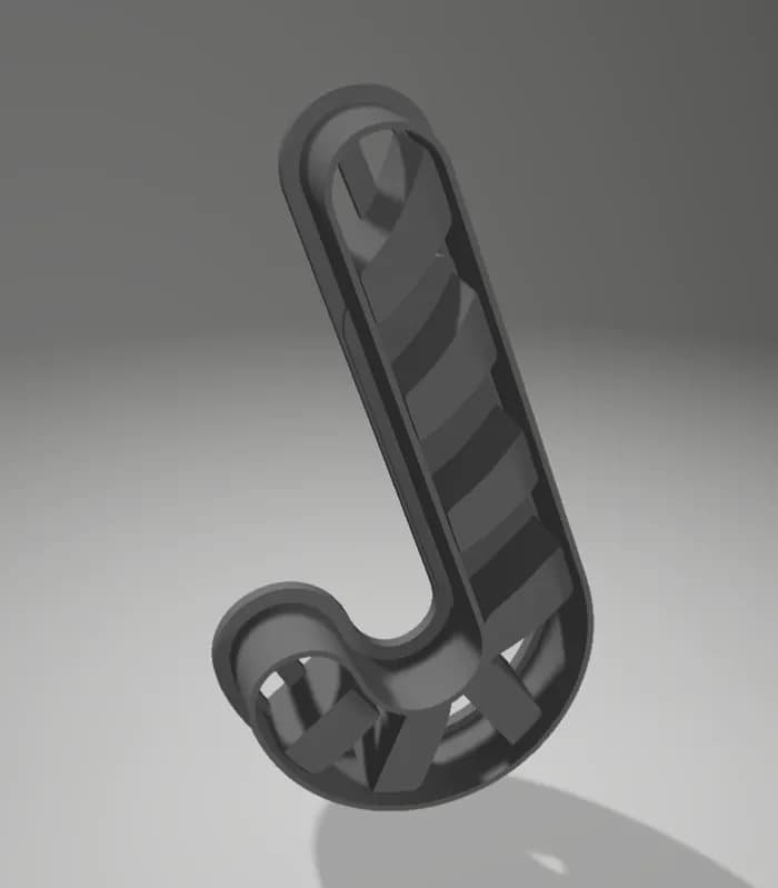 STL - candy cane cookie cutter