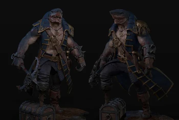 STL - Capitán Tiburón Pirata
