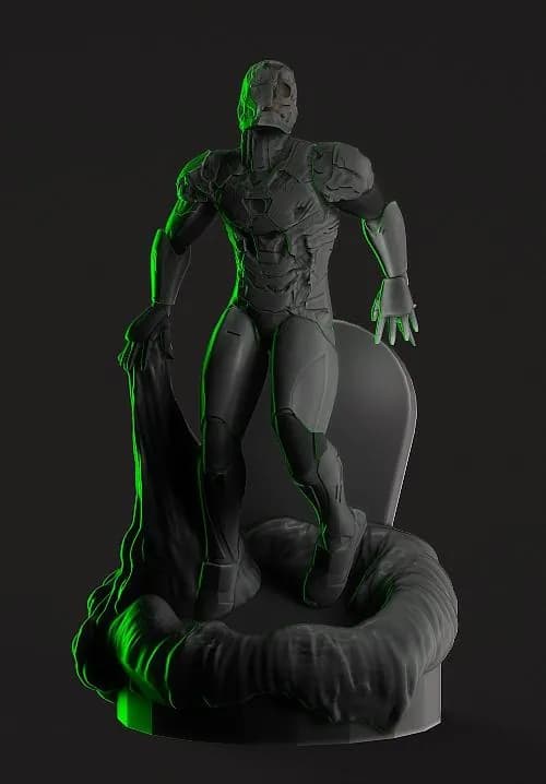 STL - Capitán América Zombie 2 render 4