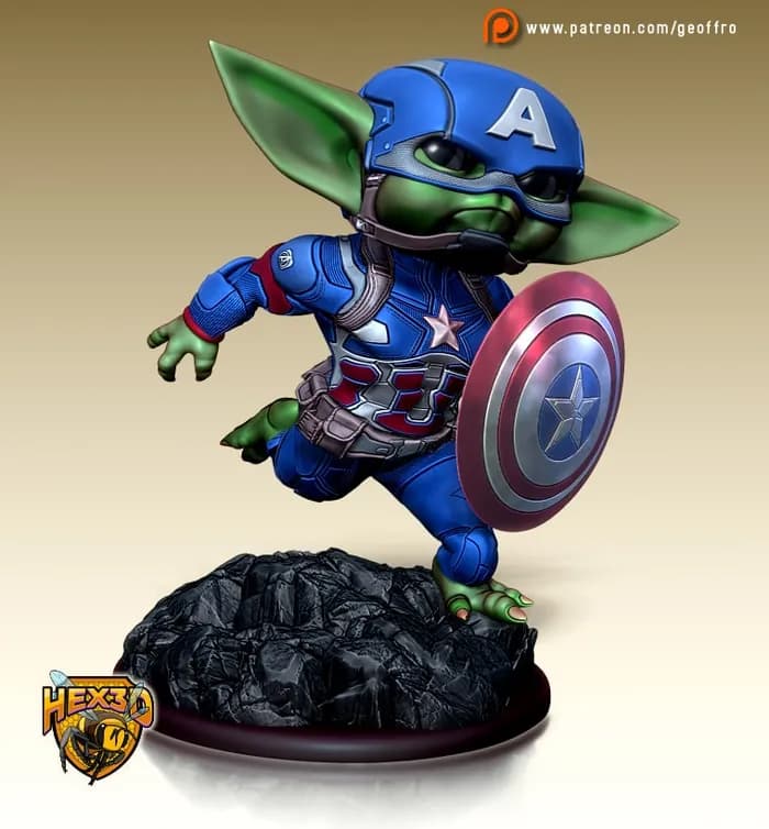 STL - Capitán Grogu render 2
