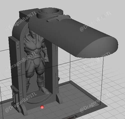 STL - Cápsula Androide 16 render 3