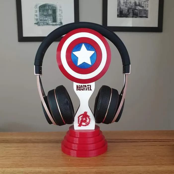 STL - captain america headphone stand