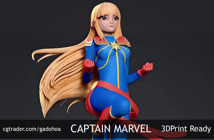 STL - captain marvel cgtrader stl