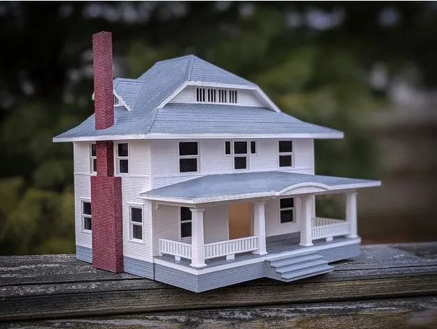 STL - Casa estilo granja para pájaros