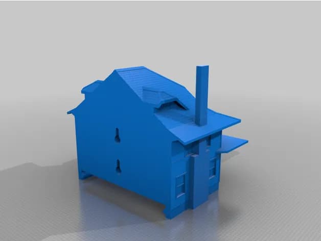 STL - Casa estilo granja para pájaros render 3