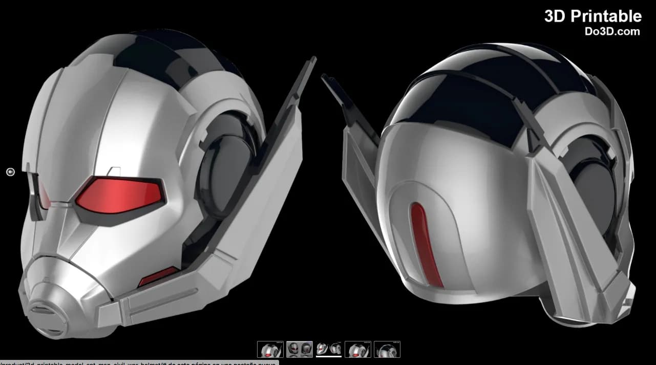 STL - Casco de Ant Man render 5