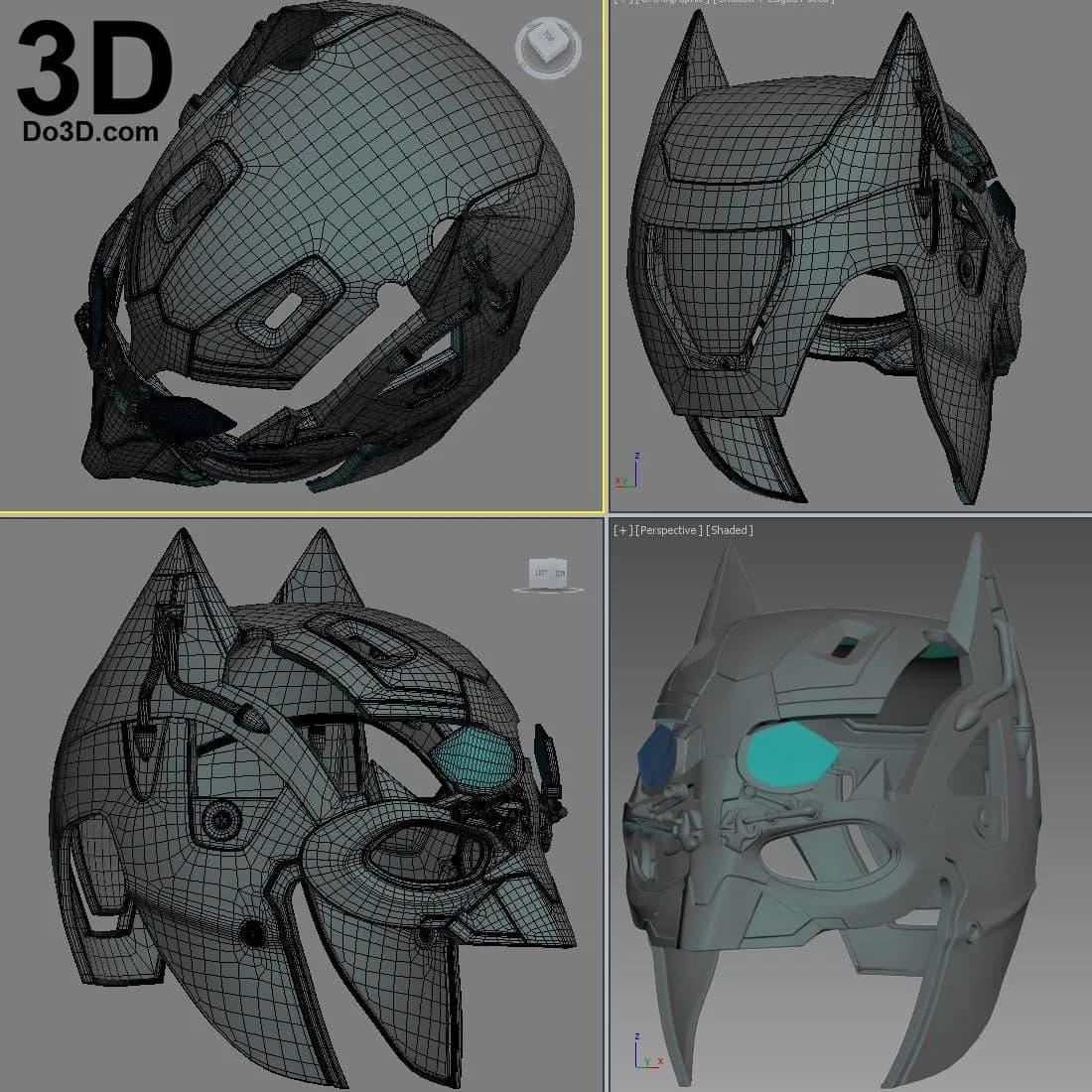 STL - Casco de Batman Tech