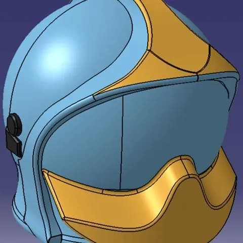 STL - Casco de bombero futurista