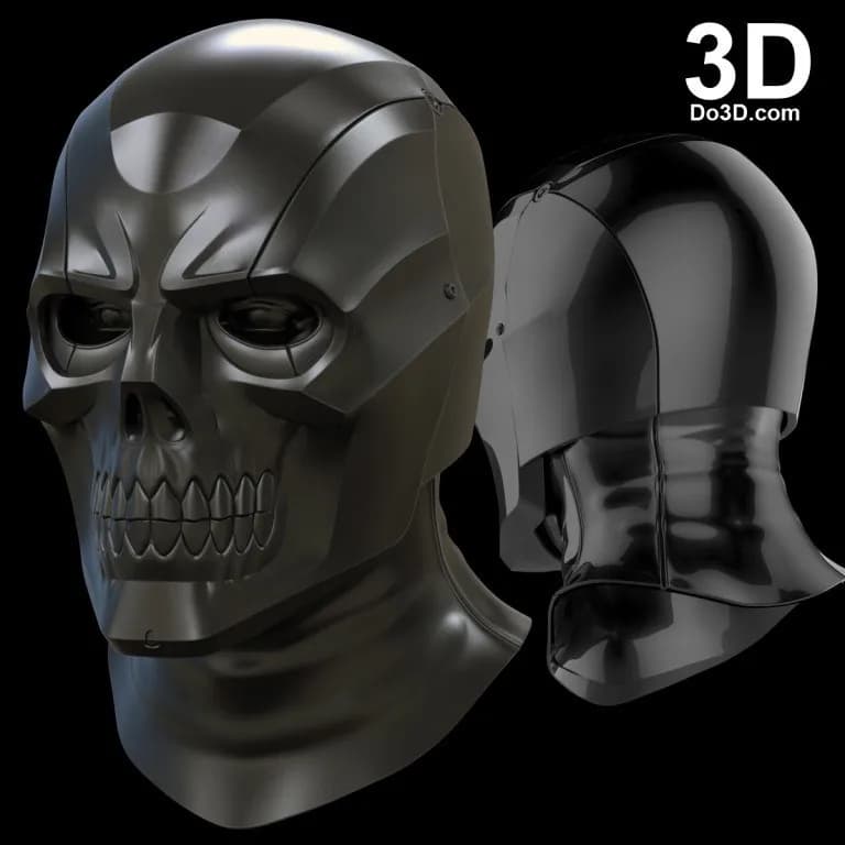 STL - Casco de calavera metalico