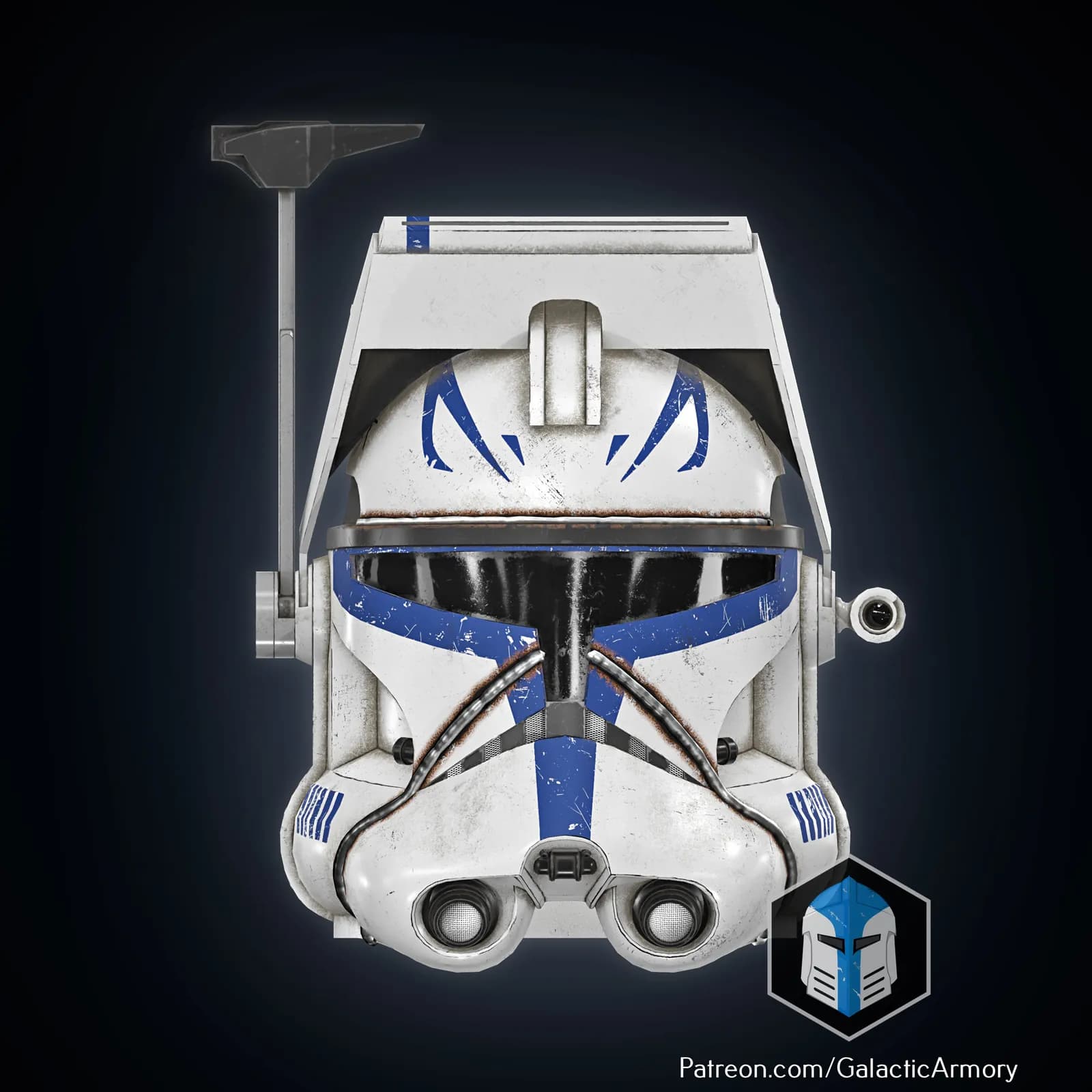 STL - Casco de Capitán Rex de Star Wars render 3