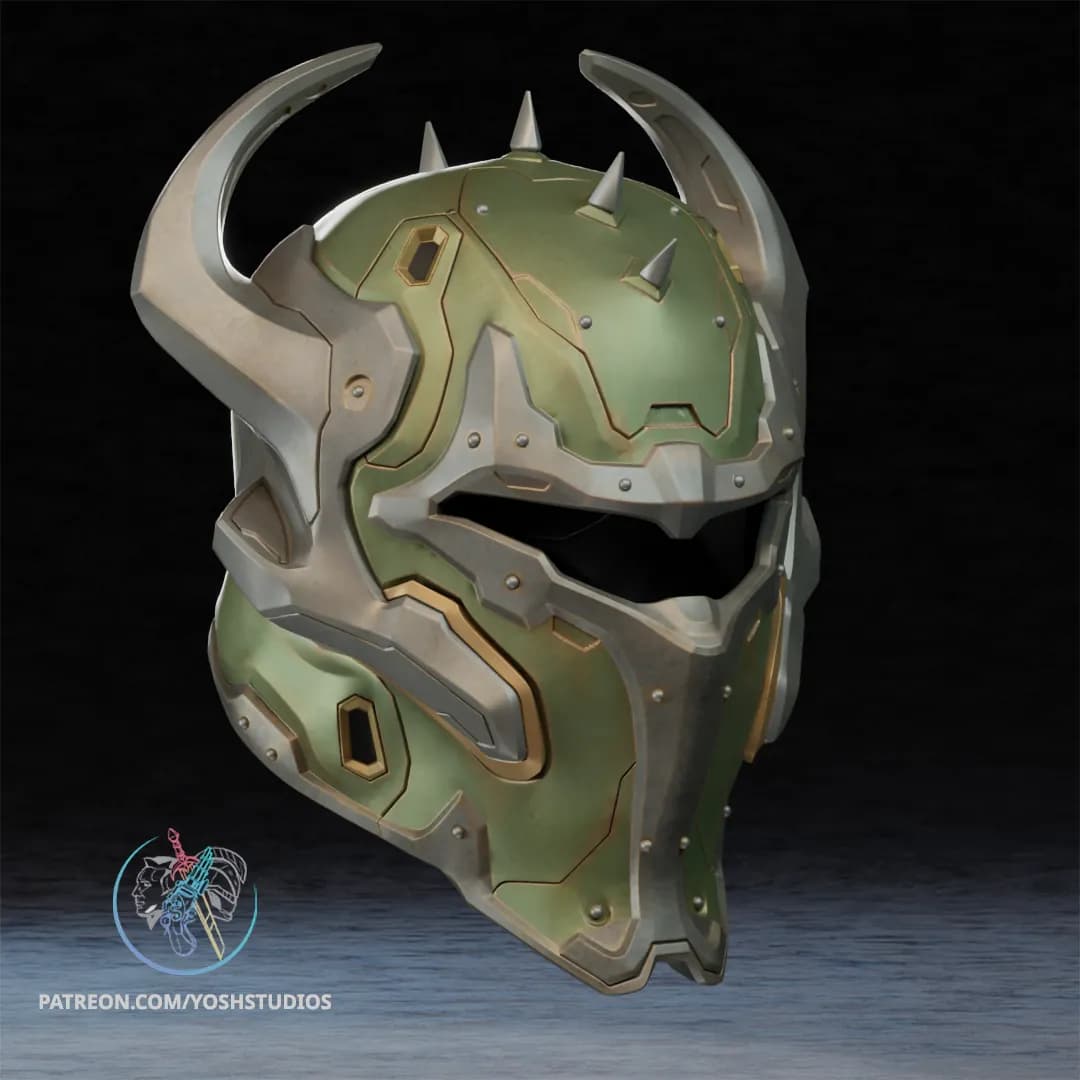 STL - Casco de Centinela de Doom render 3