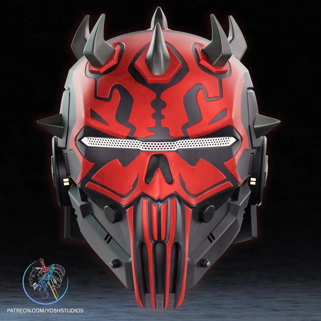 STL - Casco de Darth Maul con cuernos