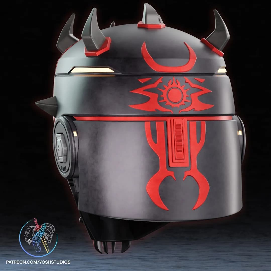 STL - Casco de Darth Maul con cuernos